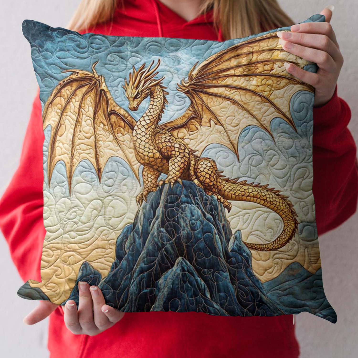 Golden Talon Quilted Pillow Case Plaid Christmas Pillow Cover