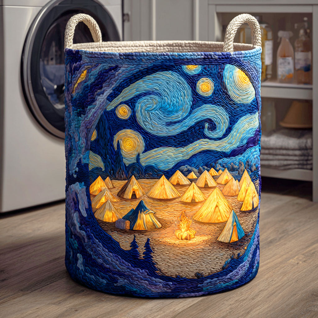 Golden Tent Quilted Laundry Basket Anniversary Merch Gift