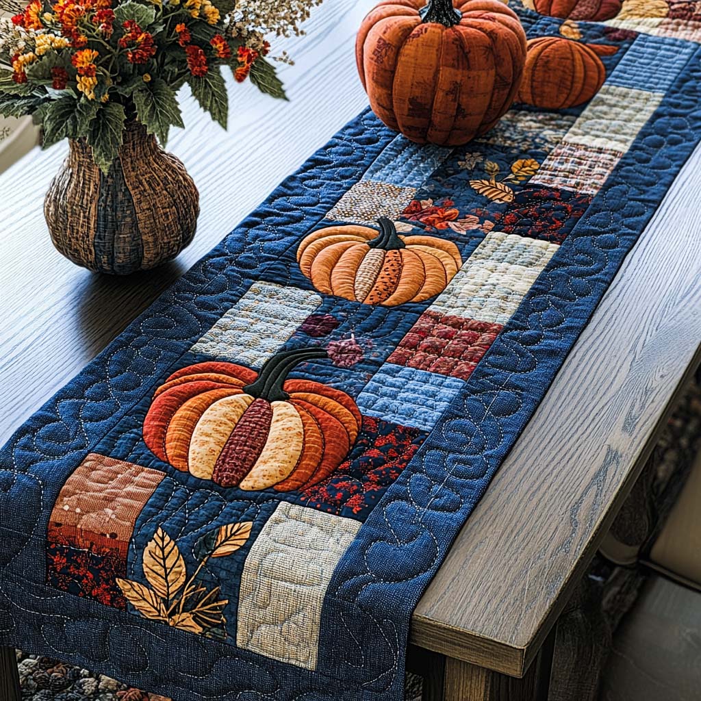 Golden Trail Quilted Table Runner Elegant Fall Table Runners Gifts For Mom