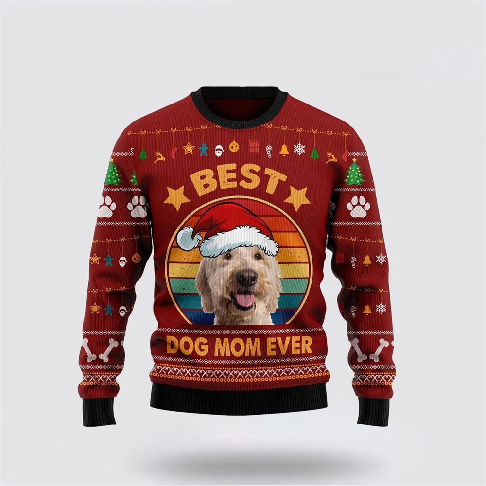 Goldendoodle Best Dog Mom Ever Ugly Christmas Sweater Christmas Gift For Dog Love