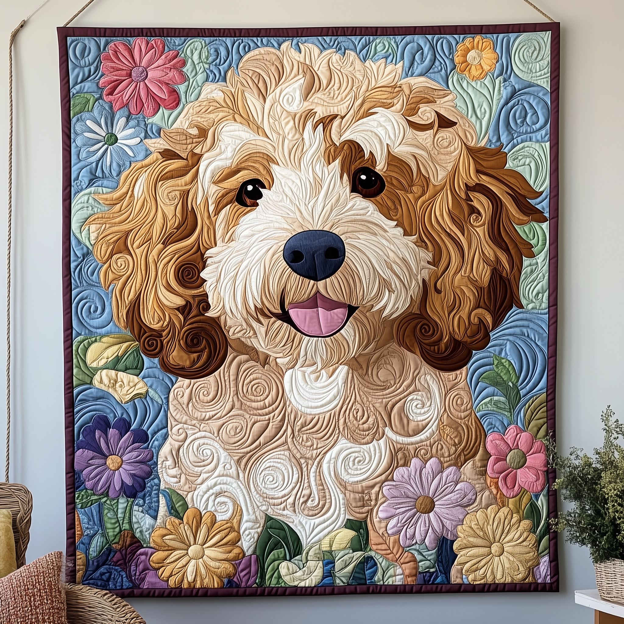 Goldendoodle Quilted Blanket Throw Blankets For Couch Best Christmas Gifts For Girlfriend