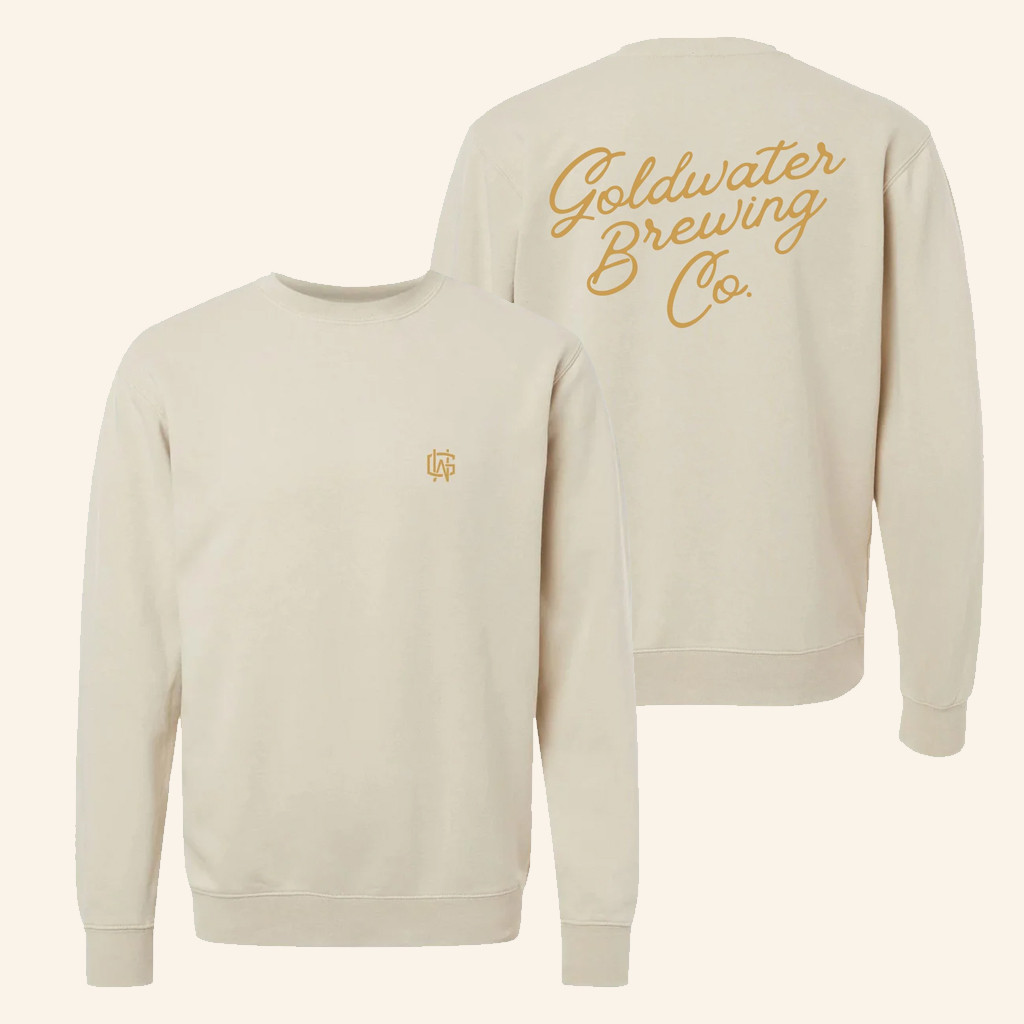 Goldwater Brewing Merch Cursive Logo Sweatshirt Birthday Gift For Him Goldwater Brewing Merch Cursive Logo Sweatshirt Birthday Gift For Him
