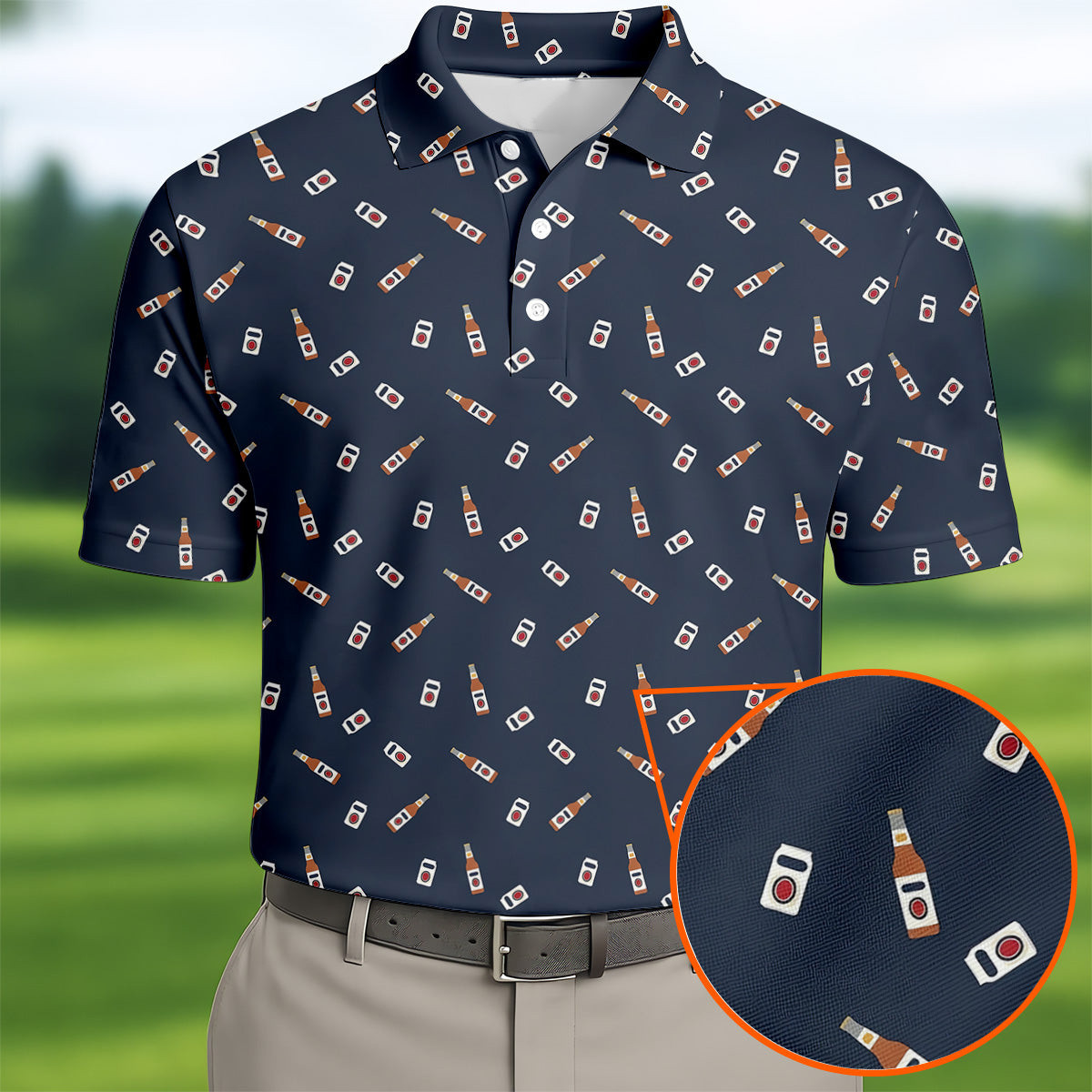 Golf And Beer Graphic Polo Shirt Best Golf Shirt Father's Day Present Ideas
