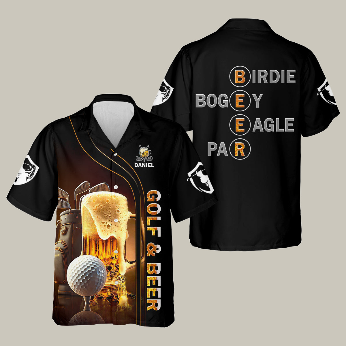 Golf And Beer Hawaiian Shirt Golf Shirts For Men Father's Day Gift For Husband