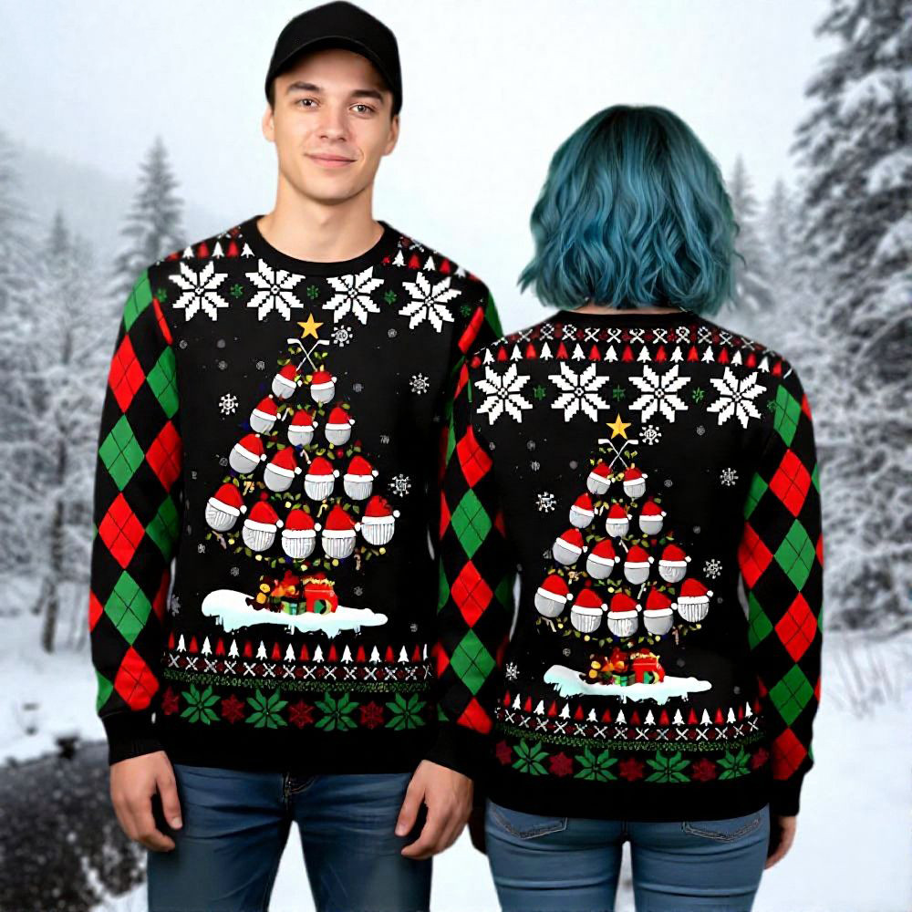 Golf Ball Christmas Ugly Sweater Sport Themed Holiday Apparel Christmas Gifts For Golfers