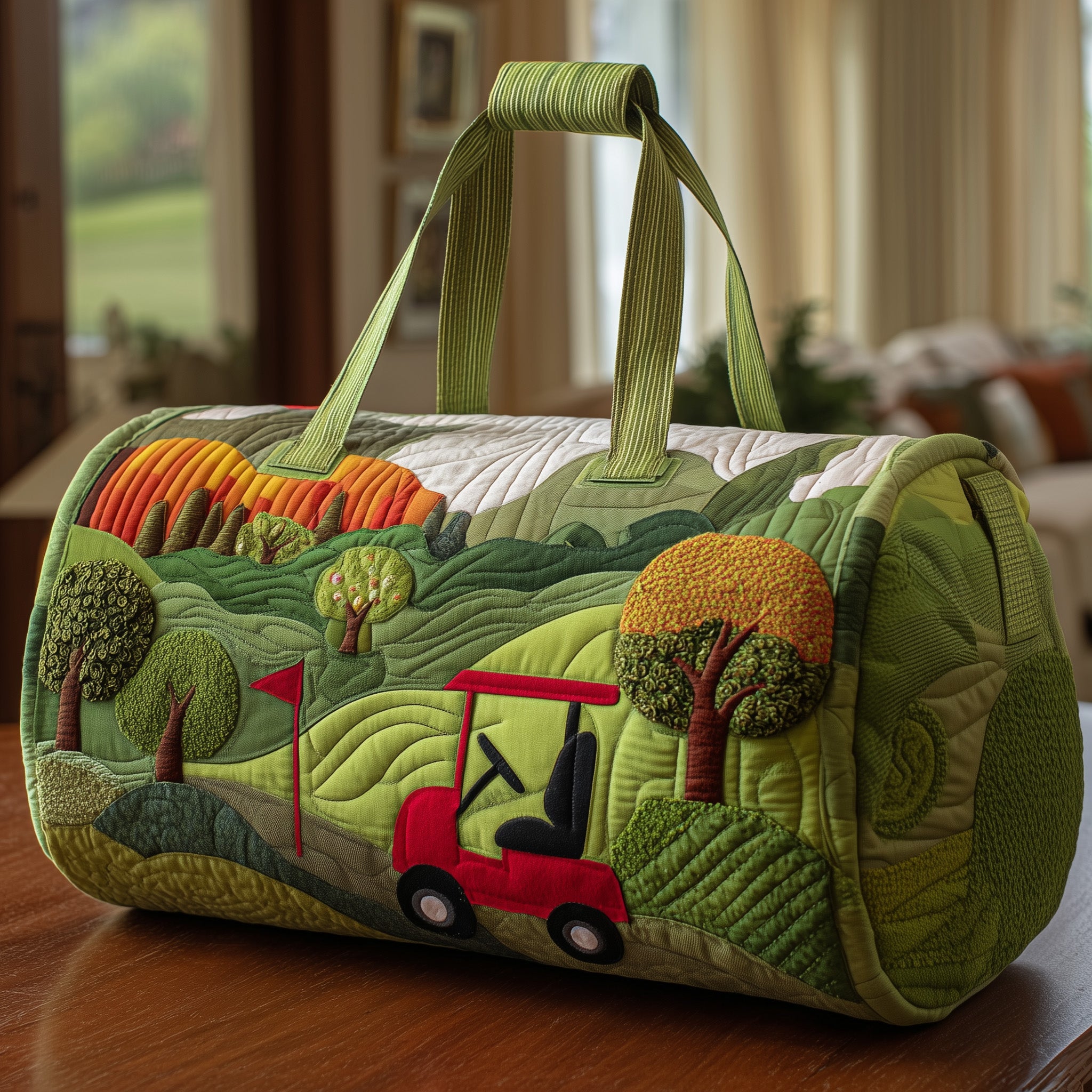 Golf Cart Quilted Duffle Bag Everyday Gift Idea