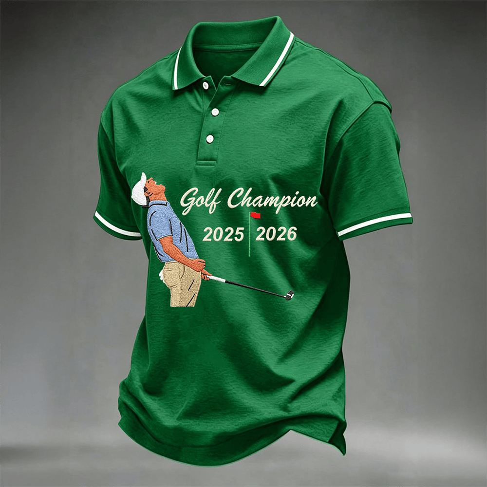 Golf Champion 2025 2026 Polo Shirt Golf Apparel Gift For Sports Lovers
