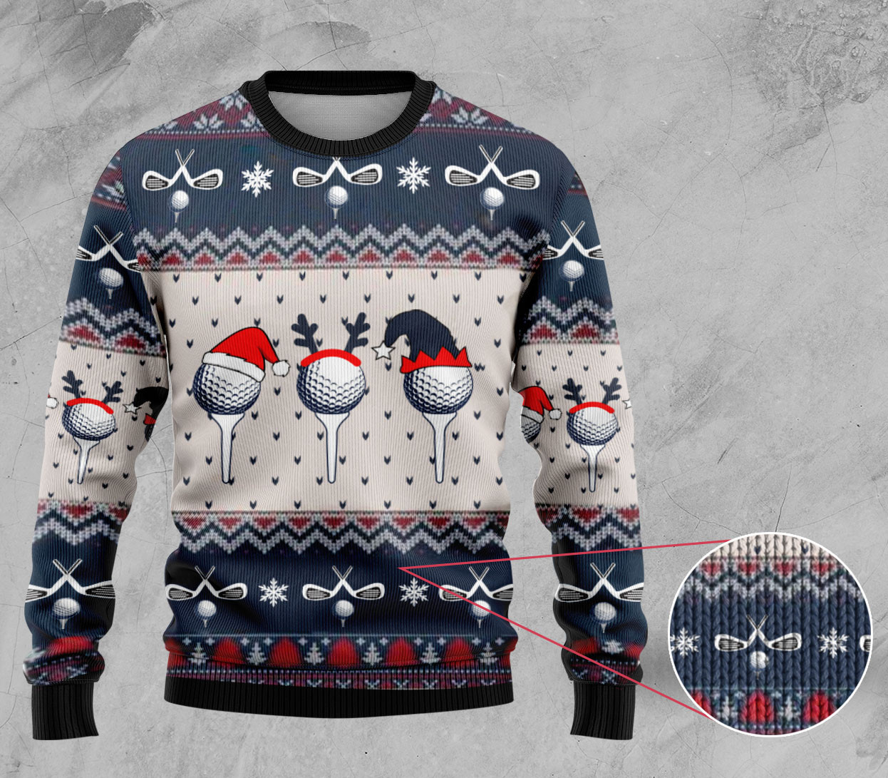 Golf Christmas Ugly Sweater for Golf Lovers' Merry Xmas Gifts