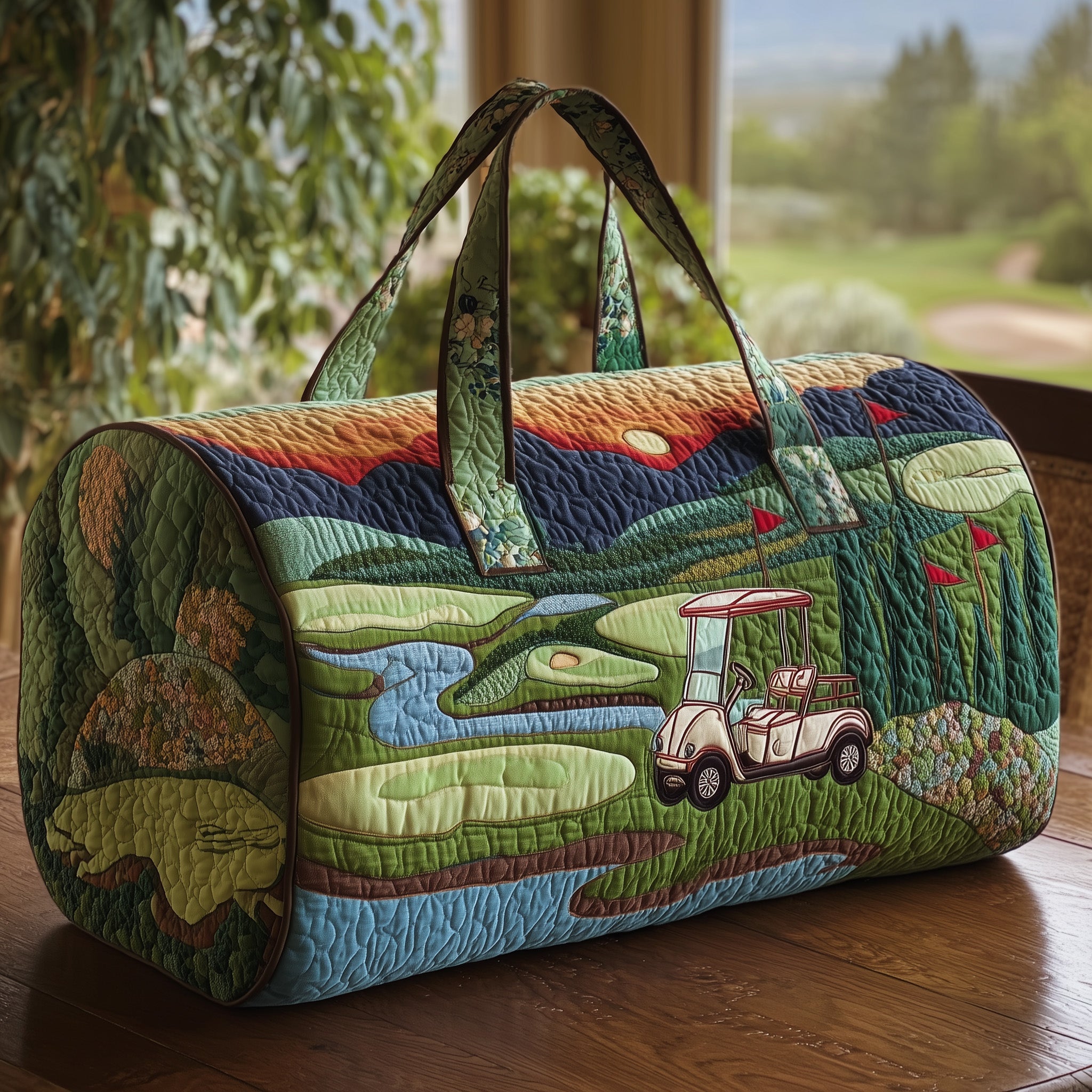 Golf Course Quilted Duffle Bag Gift For Mom
