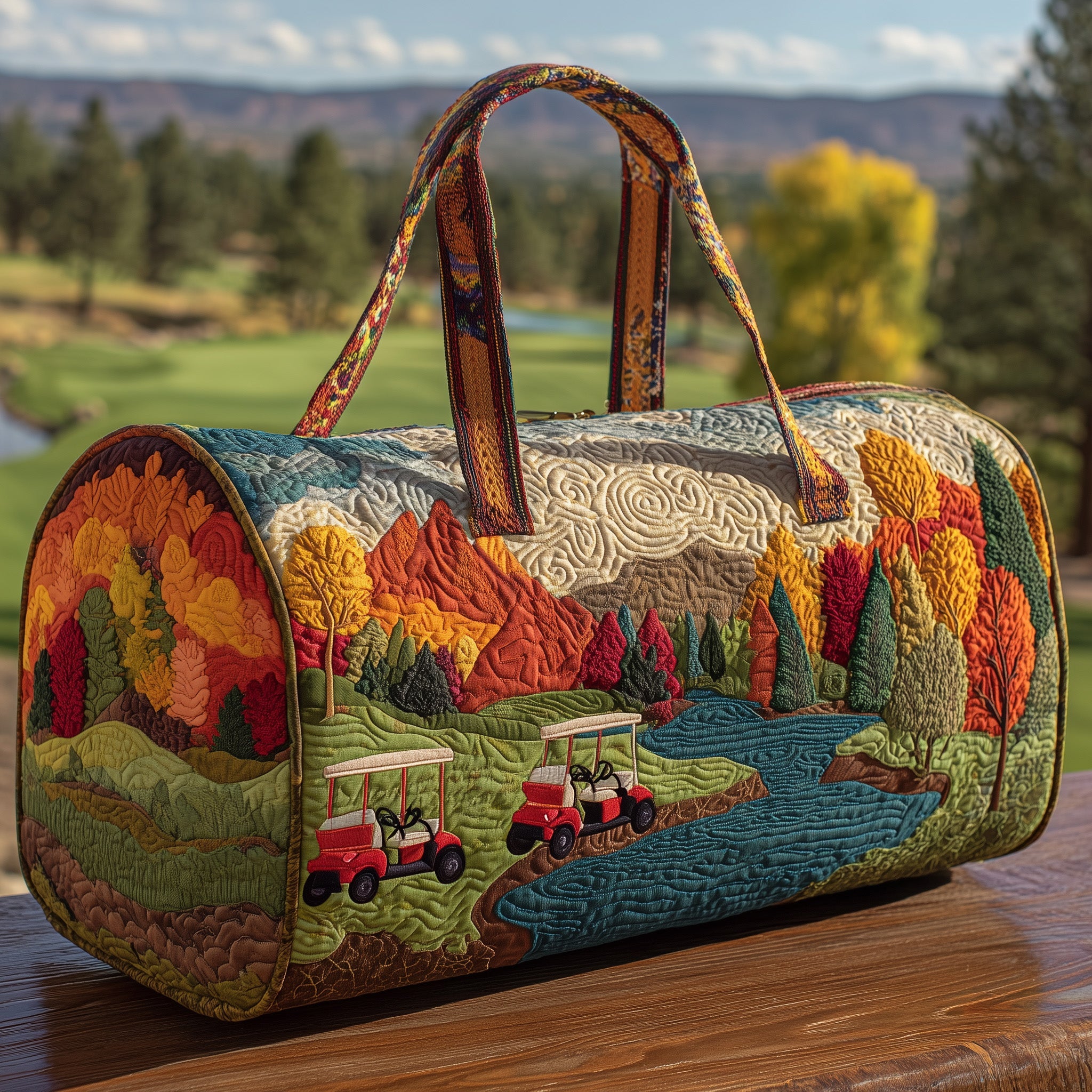 Golf Horizon Quilted Duffle Bag Gift For Family