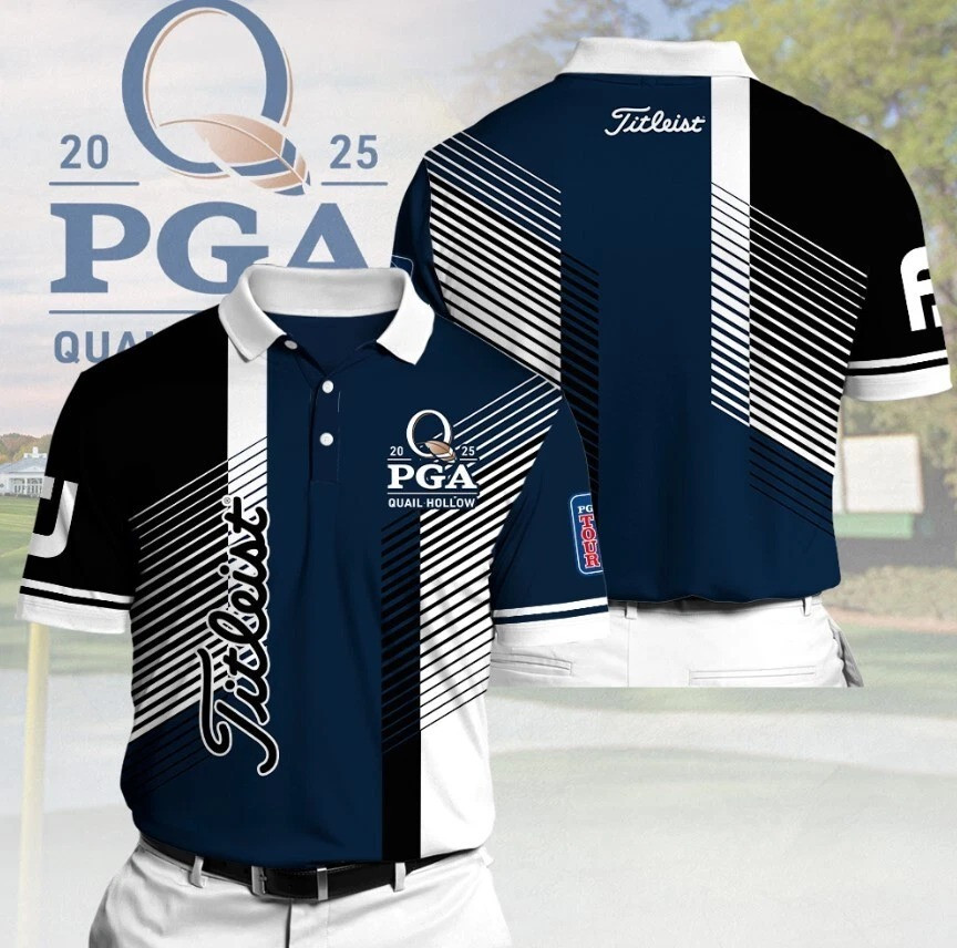 Golf PGA Championship Titleist Quail Hollow Polo Shirt PGA Merch Best Gift For Golfer