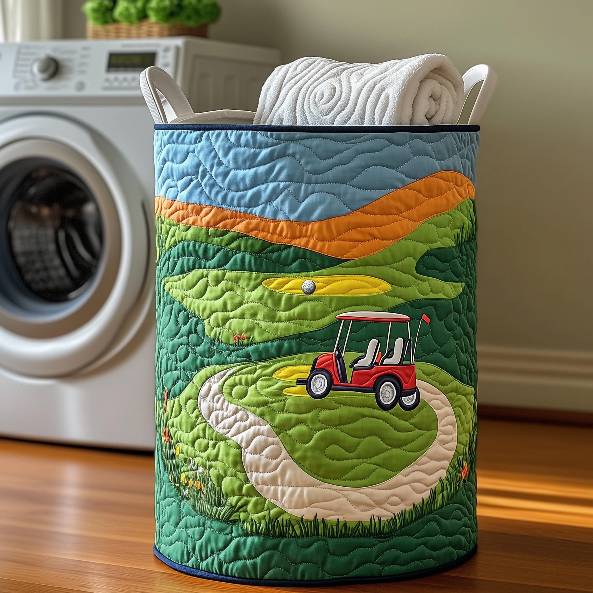 Golf Quilted Laundry Basket Interesting Golf Gifts