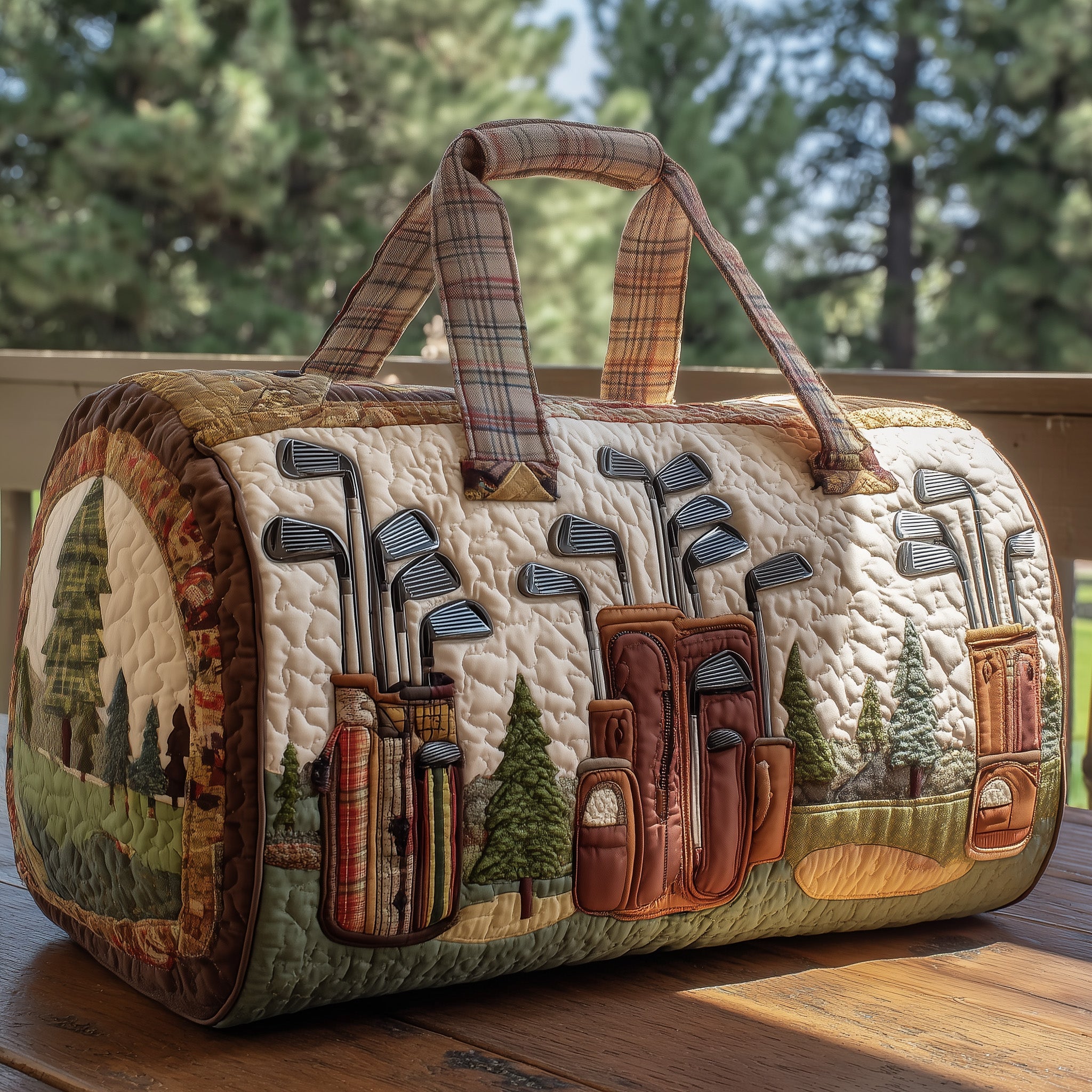 Golf Retreat Quilted Duffle Bag For Daily Commute