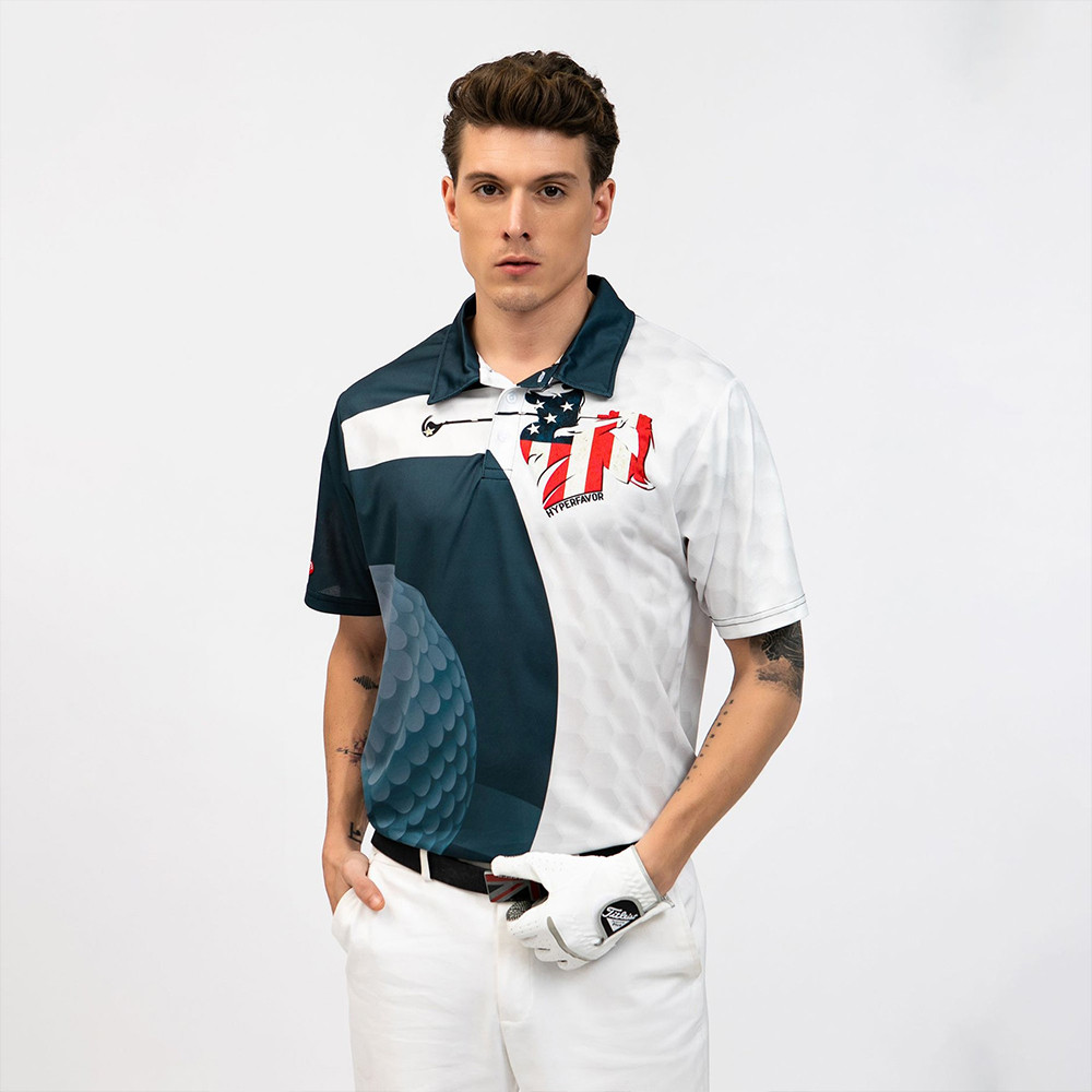 Golfer Golf Polo Shirt Patriotic Best Golf Shirt Gifts For Husband