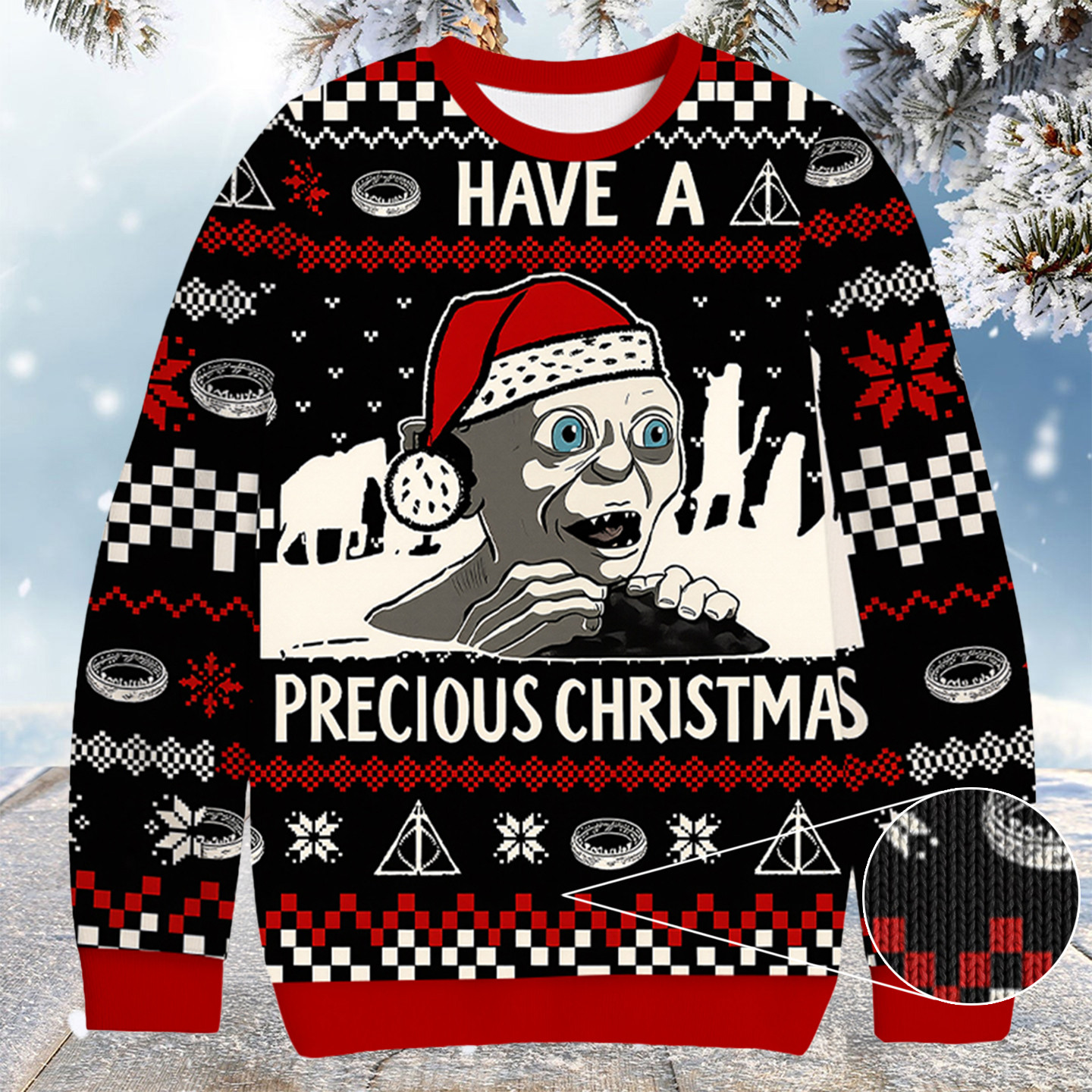 Gollum Have A Precious Christmas Christmas Ugly Sweater Brother In Law Xmas Gifts