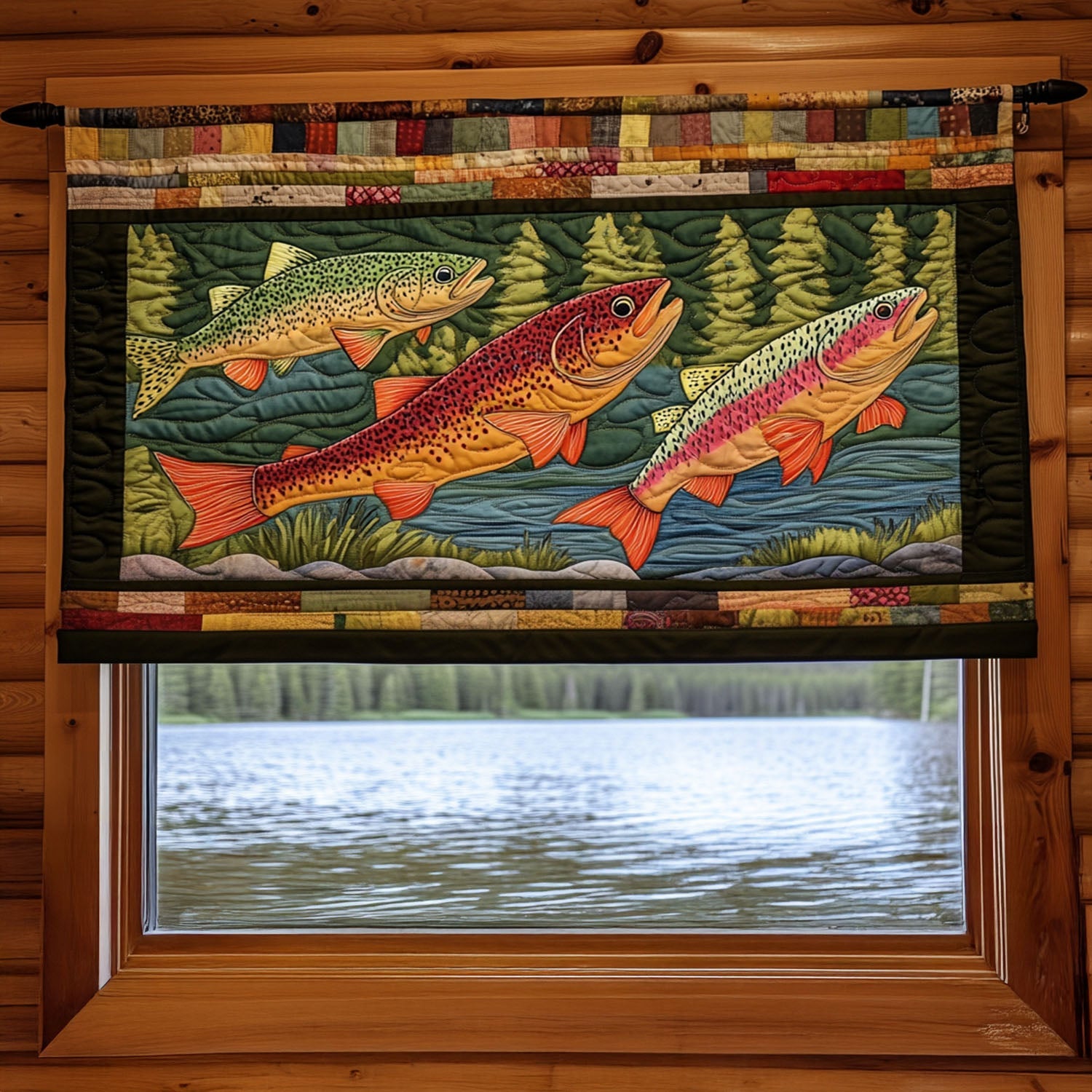 Gone Fishing Quilted Valance Handmade Quilted Valance Mummy Gifts From Daughter