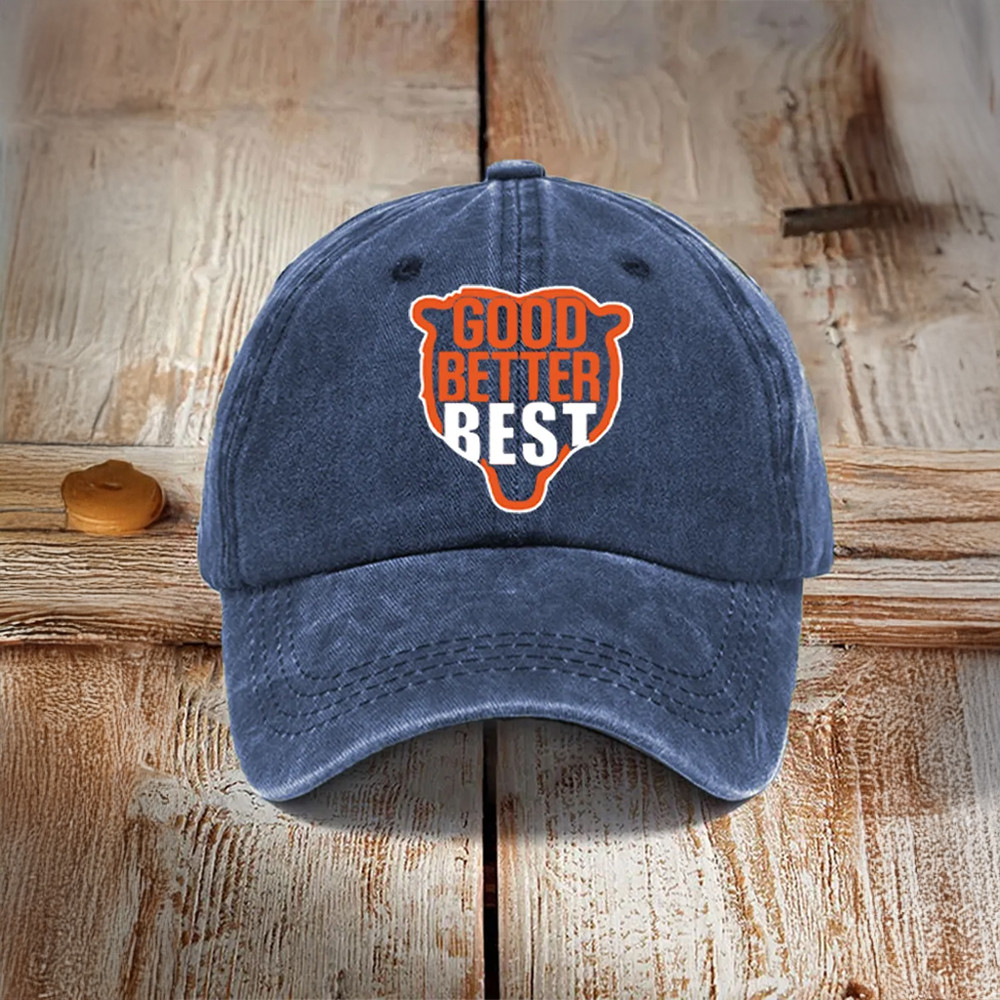 Good Better Best Hat Football Game Day Cap Best Gifts For Bear Nations