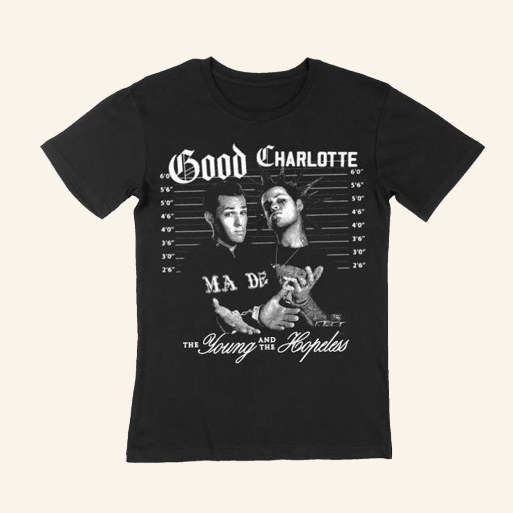 Good Charlotte Merch Old School Mugshot T-Shirt Gifts For Dudes Good Charlotte Merch Old School Mugshot T-Shirt Gifts For Dudes