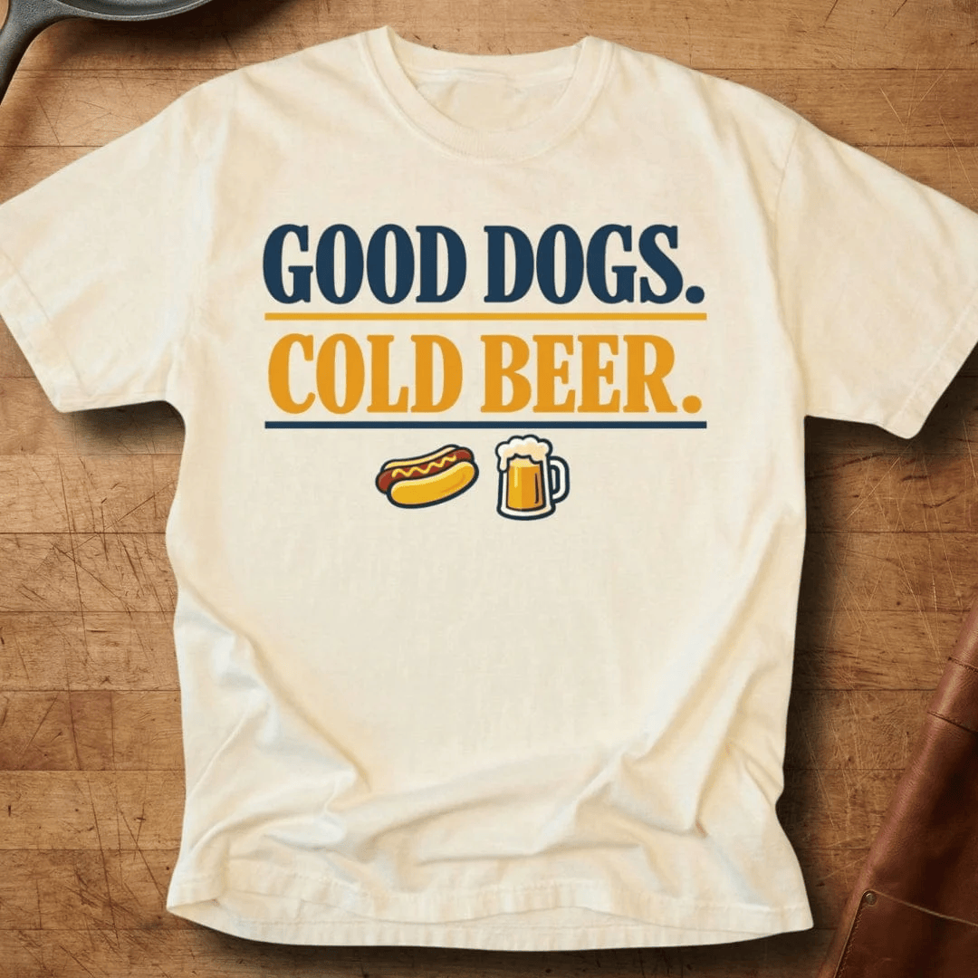 Good Dogs Cold Beer T-Shirt Hot Dog And Merchandise Gifts For Bestie