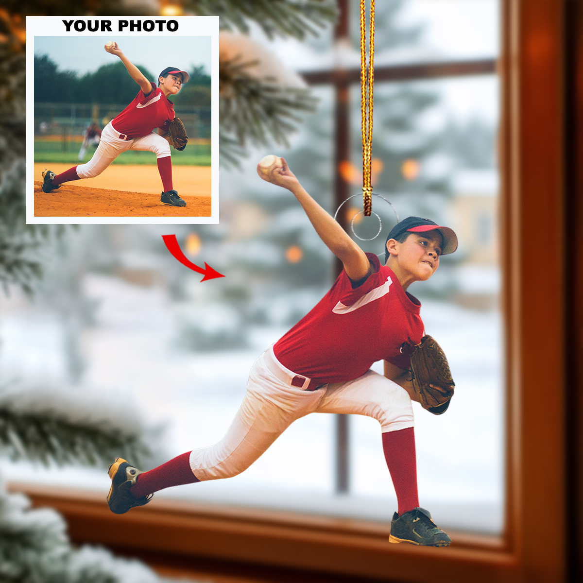 Good Shot Personalized Photo Mica Ornament Christmas Gift For Sport Lover