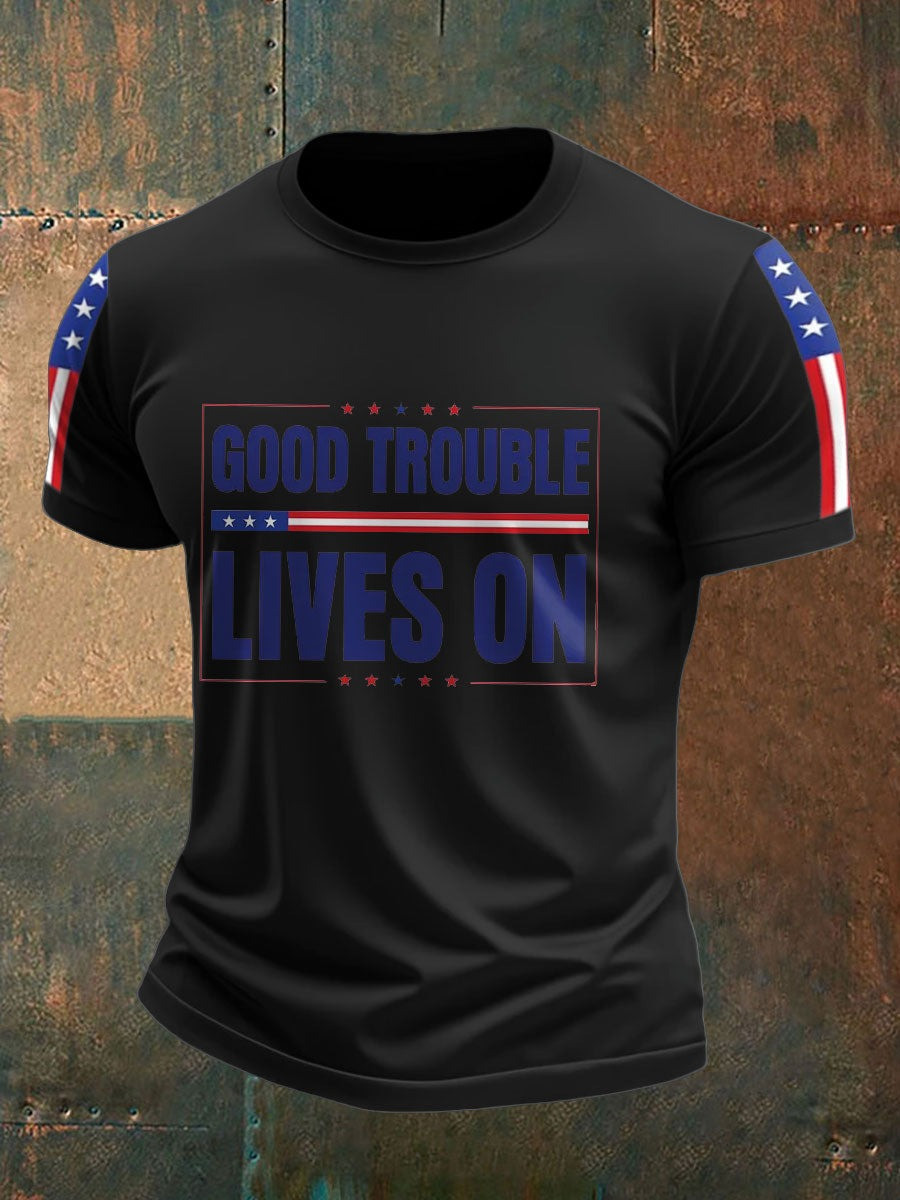 Good Trouble Lives On Printed T-Shirt 8647 FDT Shirt Gifts For Dad