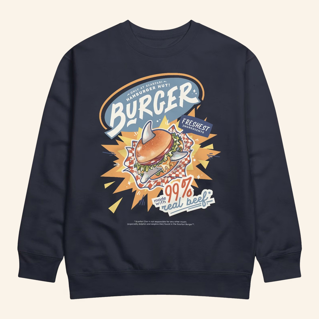 GoodTimesWithScar Merch Scarfari Burger Sweatshirt Birthday Gift Ideas For Him