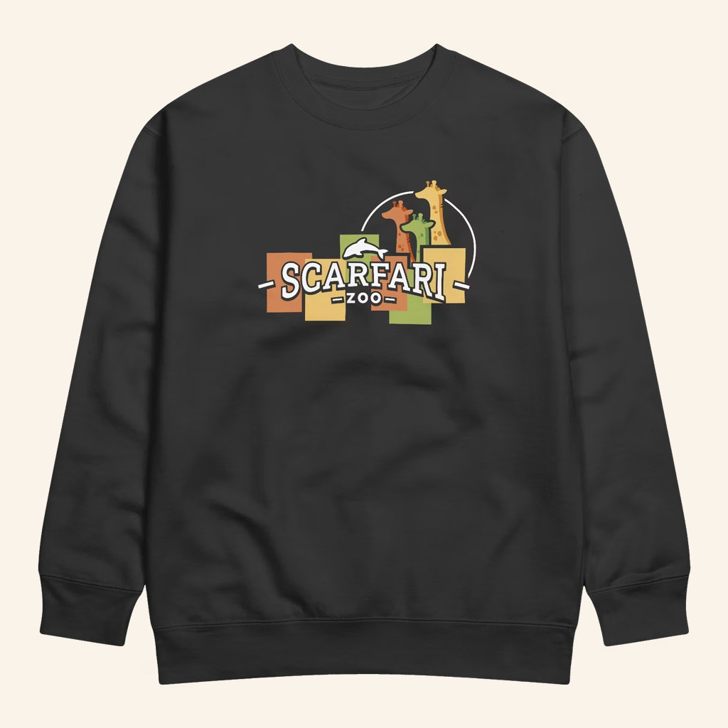GoodTimesWithScar Merch Scarfari Giraffes Crewneck Sweatshirt Present For Husband GoodTimesWithScar Merch Scarfari Giraffes Crewneck Sweatshirt Present For Husband