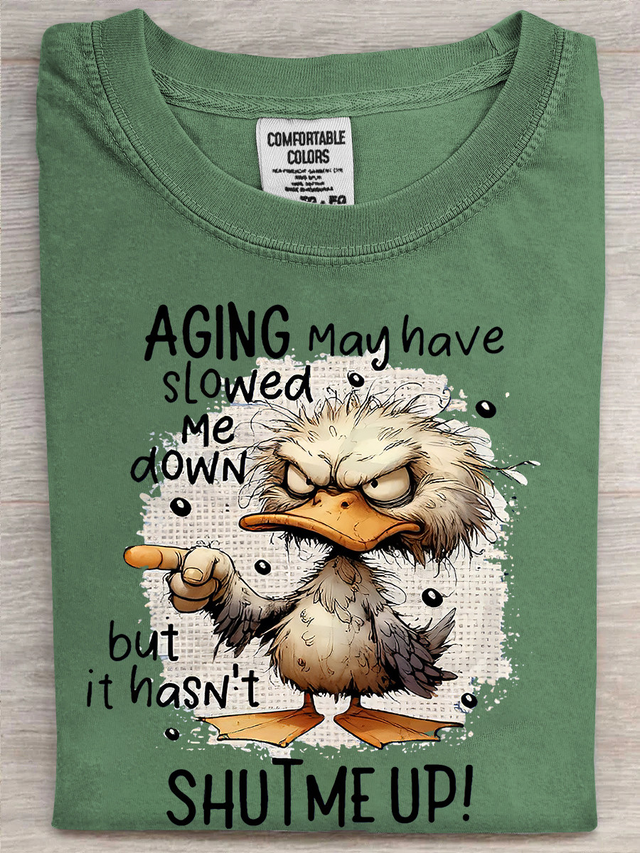 Goose Aging May Have Slowed Me Down T-Shirt Funny Goose Shirt Gifts For Meme Lovers