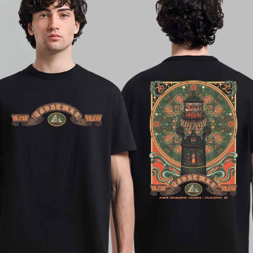 Goose Band Goosemas Poster For Shows In Charleston South Carolina At North Charleston Coliseum On December 13 And 14 2024 T-Shirt Goose Merch Gifts For Friends Goose Band Goosemas Poster For Shows In Charleston South Carolina At North Charleston Coliseum On December 13 And 14 2024 T-Shirt Goose Merch Gifts For Friends