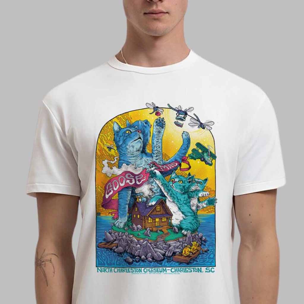 Goose Band Goosemas Toy Drive 2024 Poster For Show In Charleston South Carolina At North Charleston Coliseum On December 13 14 2024 T-Shirt Goose Merch Goose Band Goosemas Toy Drive 2024 Poster For Show In Charleston South Carolina At North Charleston Coliseum On December 13 14 2024 T-Shirt Goose Merch