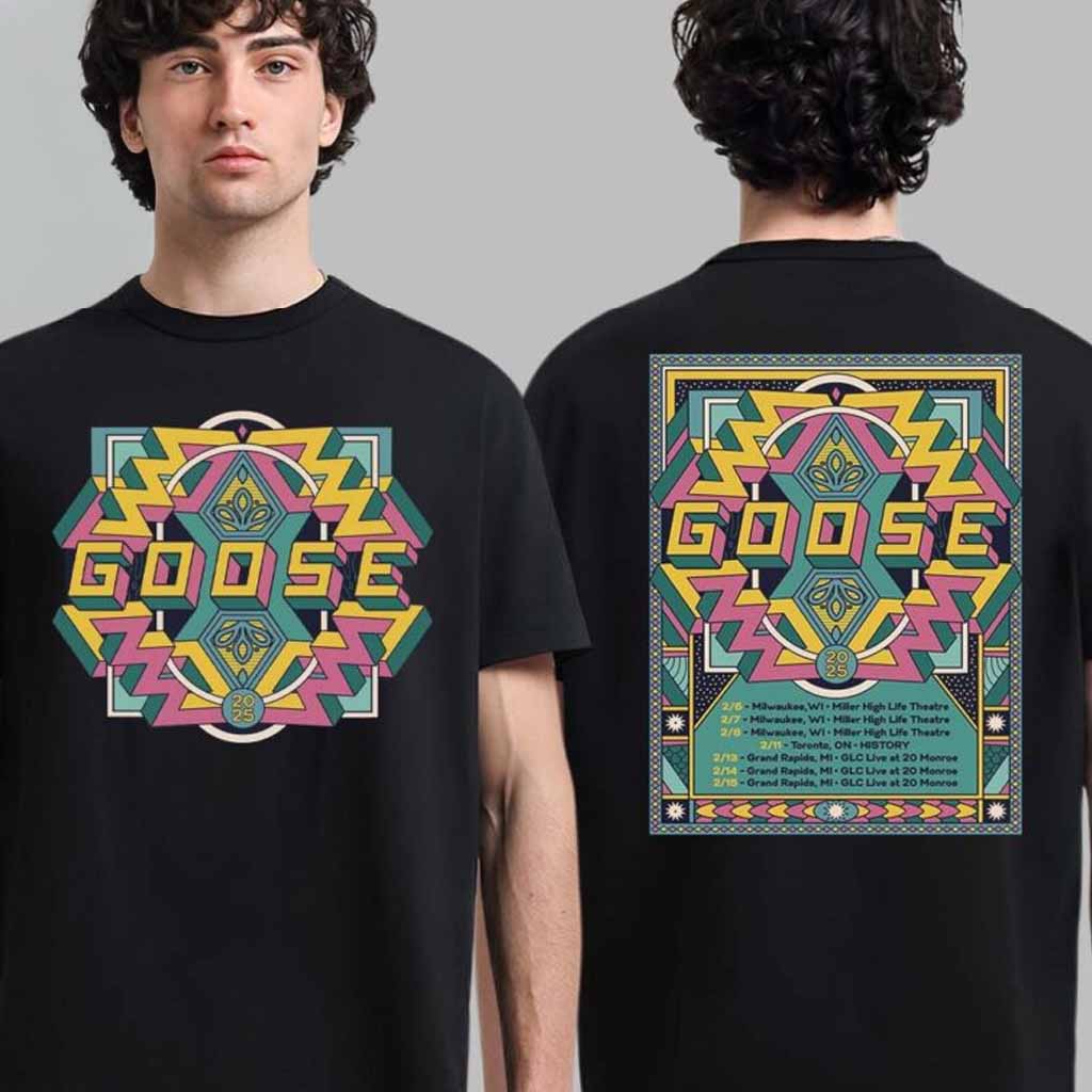 Goose Band Merch Winter Tour 2025 Tour Dates List  T-Shirt Gift For Fans Goose Band Merch Winter Tour 2025 Tour Dates List  T-Shirt Gift For Fans