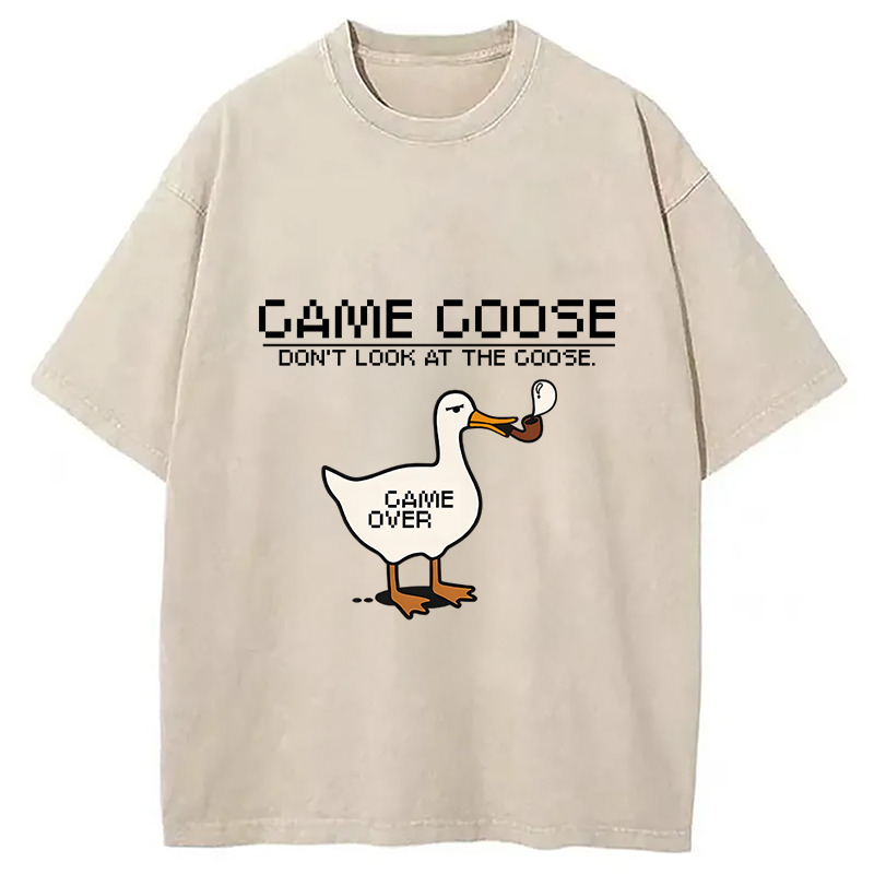 Goose Game Washed T-Shirt Trendy Aesthetic Graphic Apparel Gifts For Him Goose Game Washed T-Shirt Trendy Aesthetic Graphic Apparel Gifts For Him