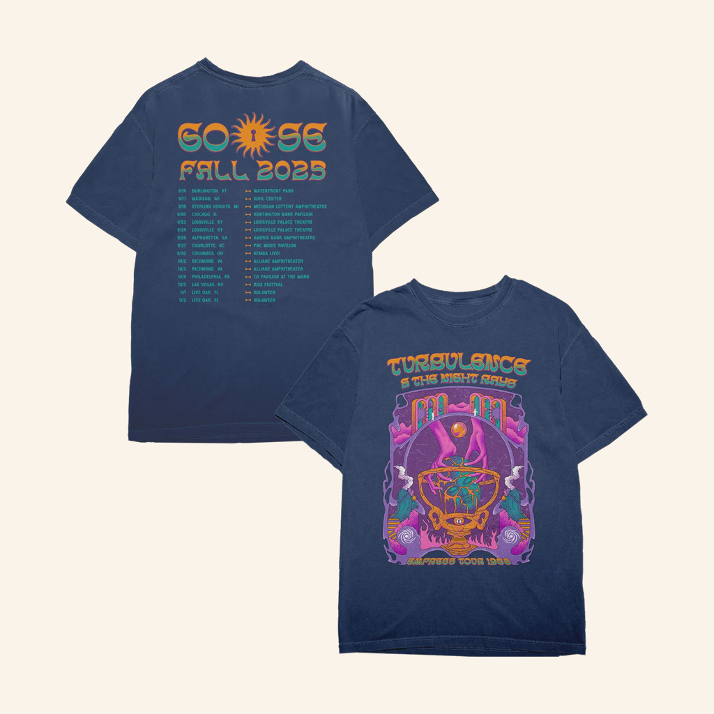 Goose Merch Turbulence Tour Fall 2025 T-Shirt Music Gift Ideas For Guys