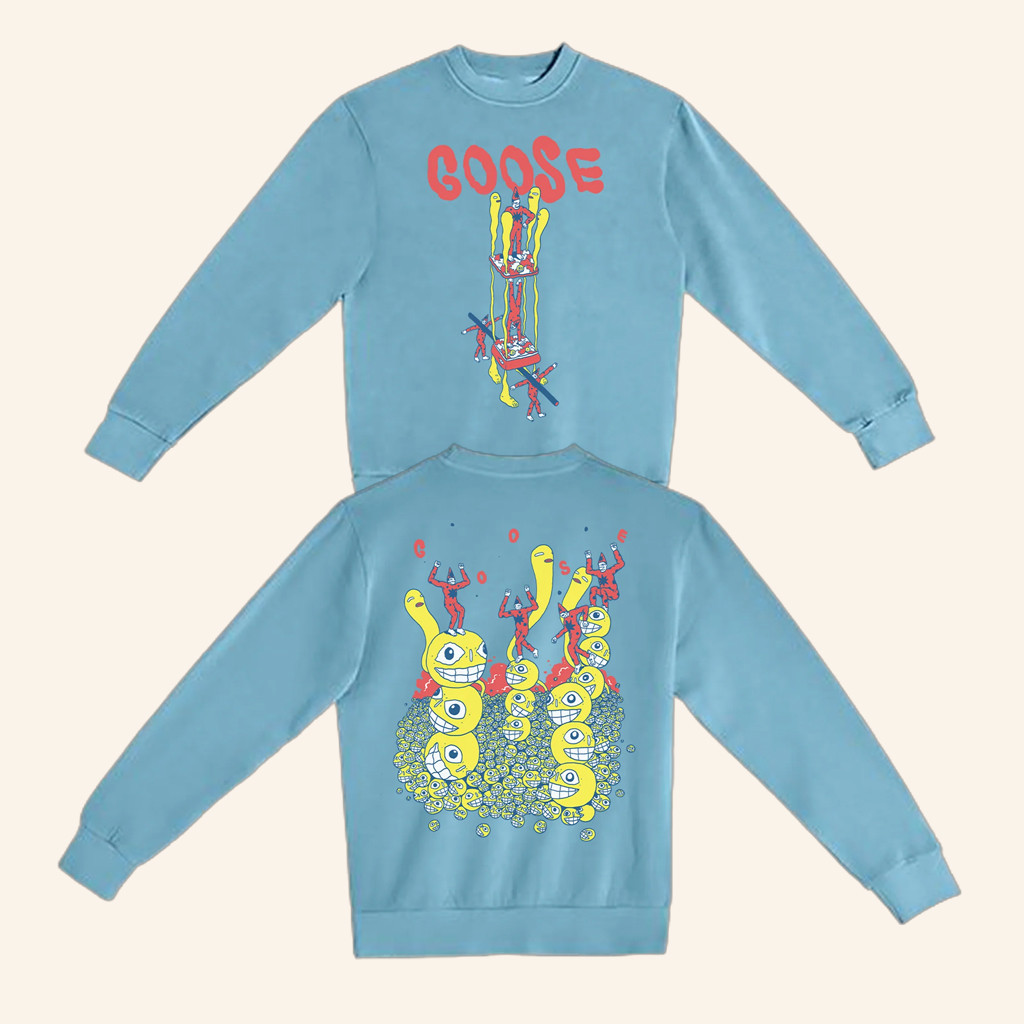 Goose The Band Merch Smiley Heads Crewneck Sweatshirt Music Lover Gift Ideas For Him Goose The Band Merch Smiley Heads Crewneck Sweatshirt Music Lover Gift Ideas For Him