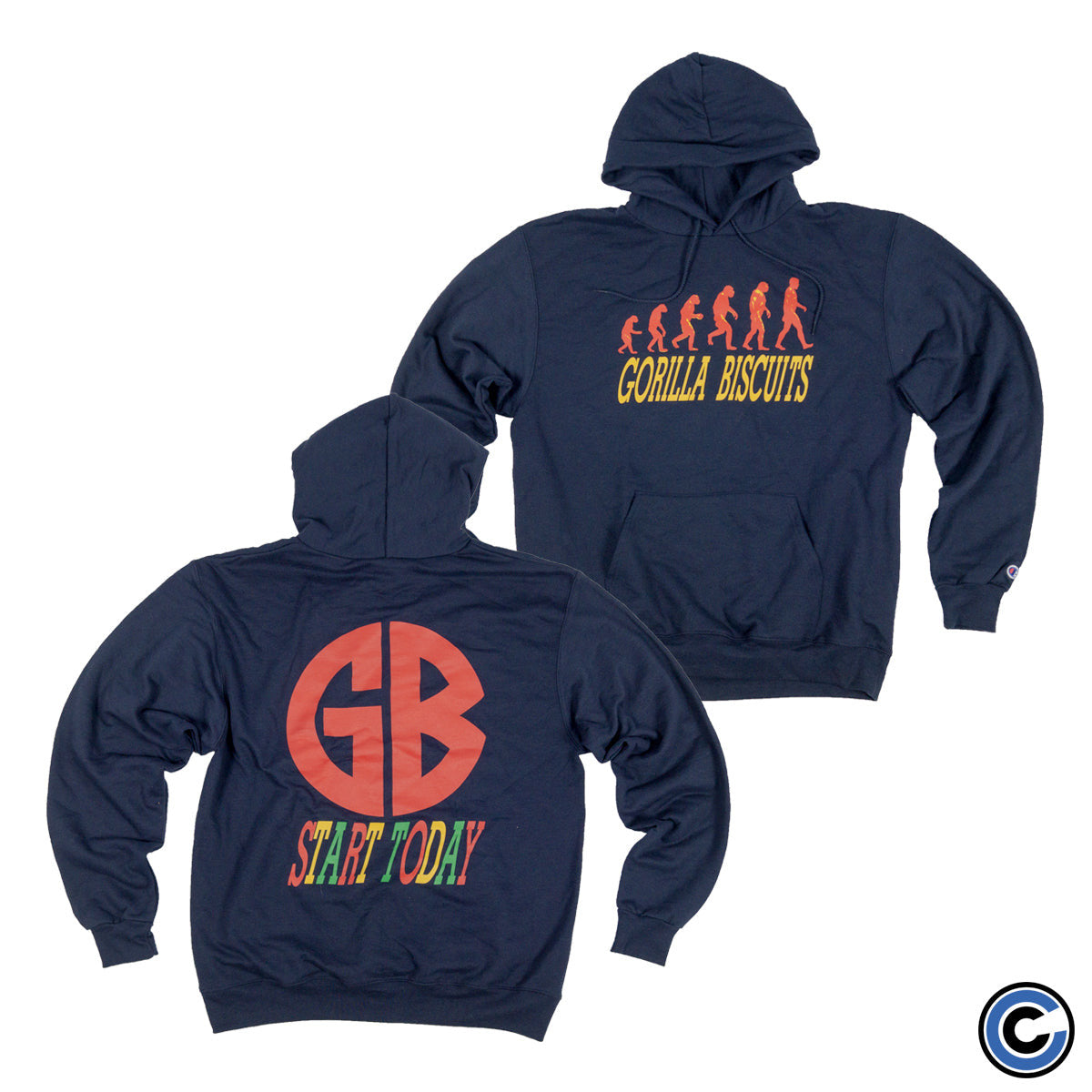 Gorilla Biscuits Merch Start Today Hoodie Gorilla Biscuits Hoodie