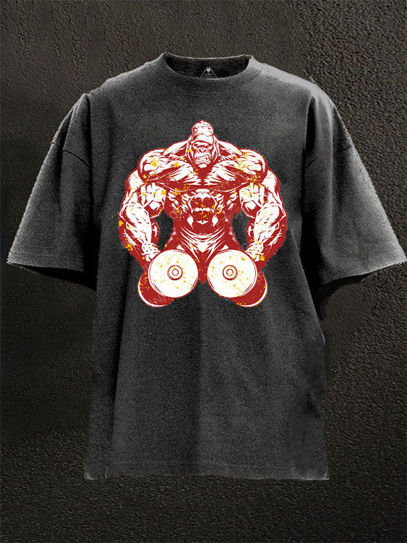 Gorilla Gym T-Shirt Muscle Beast Weightlifting Animal Workout Tee Motivational Gift For Gym Lovers