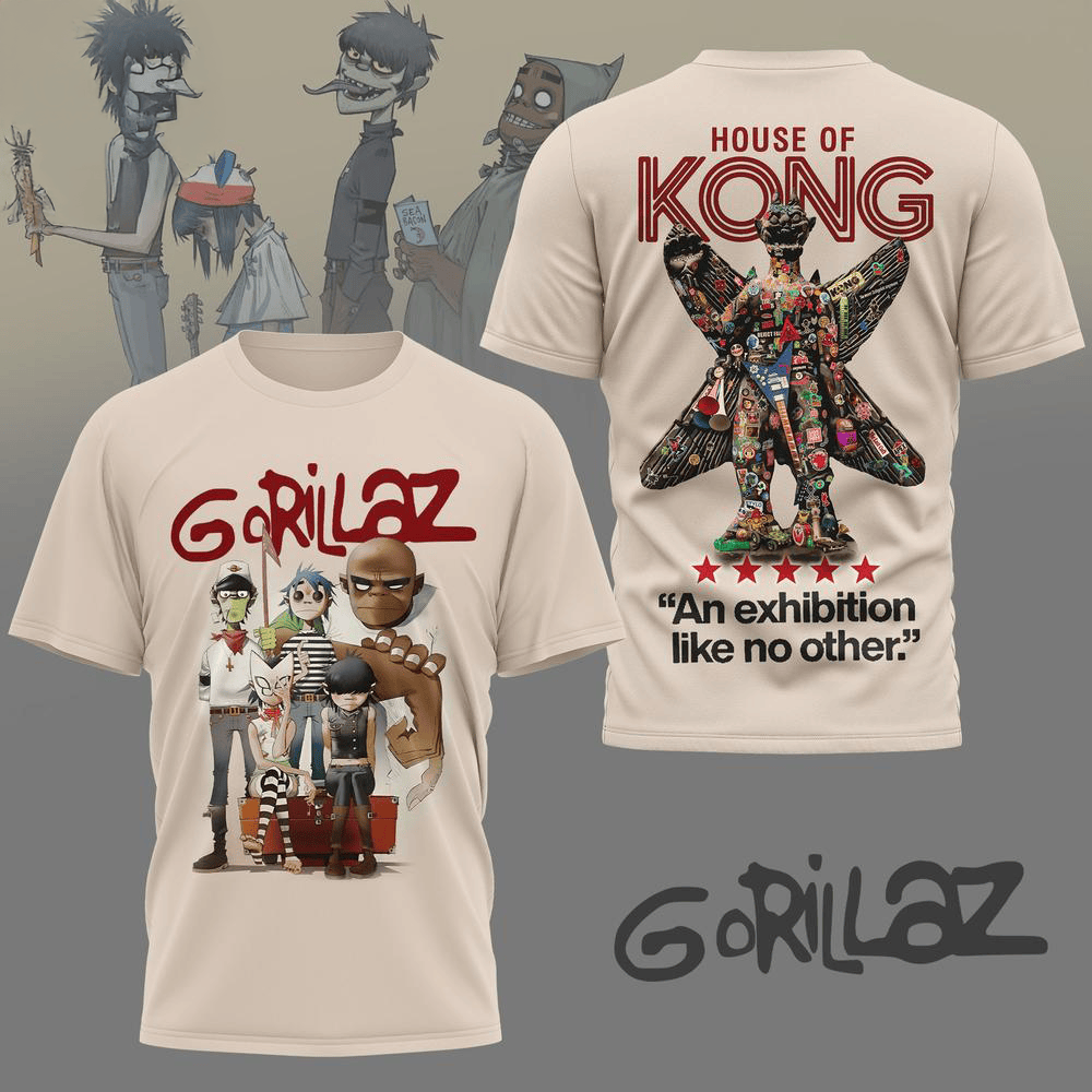 Gorillaz House Of Kong T-Shirt Gifts For Band Fans