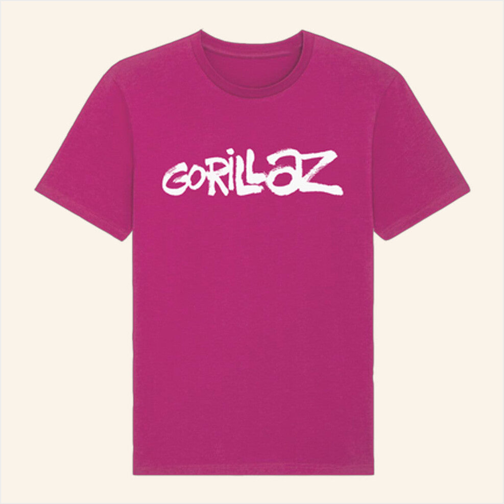 Gorillaz Merch 25 Graffiti Logo T-Shirt Pink Birthday Gift Ideas For Wife Gifts For Fans