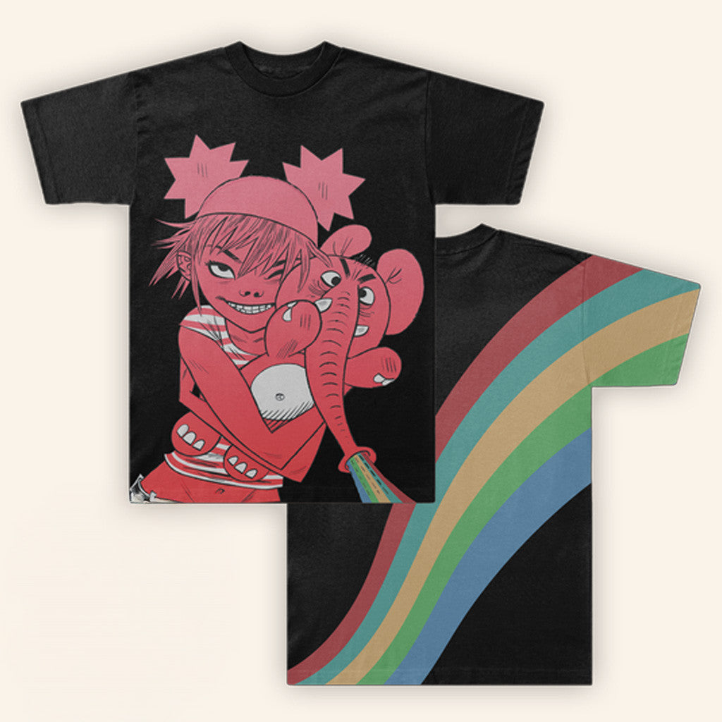Gorillaz Merch 25 Rainbow Elephant T-Shirt Gifts For Girlfriend Gorillaz Merch 25 Rainbow Elephant T-Shirt Gifts For Girlfriend