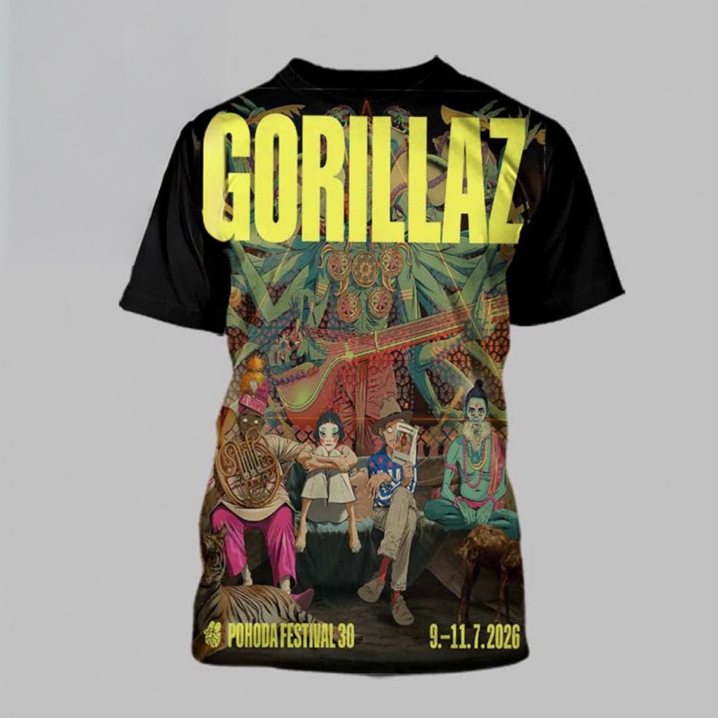 Gorillaz Pohoda Festival 2026 Poster T-Shirt Gorillaz Merch Music Related Gifts For Guys