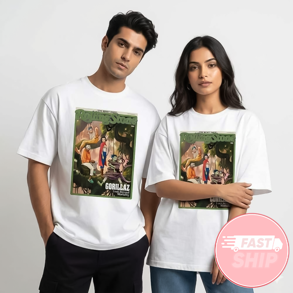 Gorillaz Rolling Stone India Cover The Reset Issue 213 And The Mountain Album Release Campaign 2026 Magazine T-Shirt White