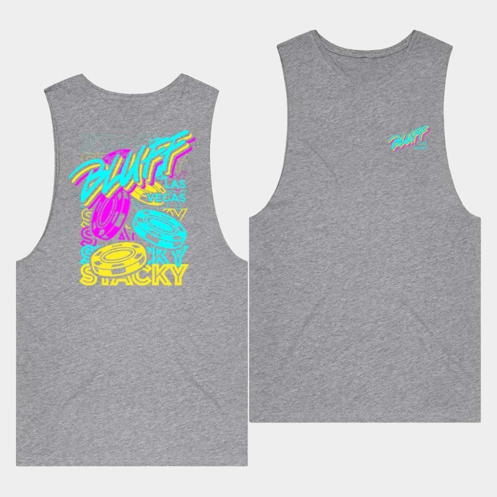 Got Bluff Merch Grey Stacky Stacky Tank Top Bluff Clothing Unique Gifts For Husband-1