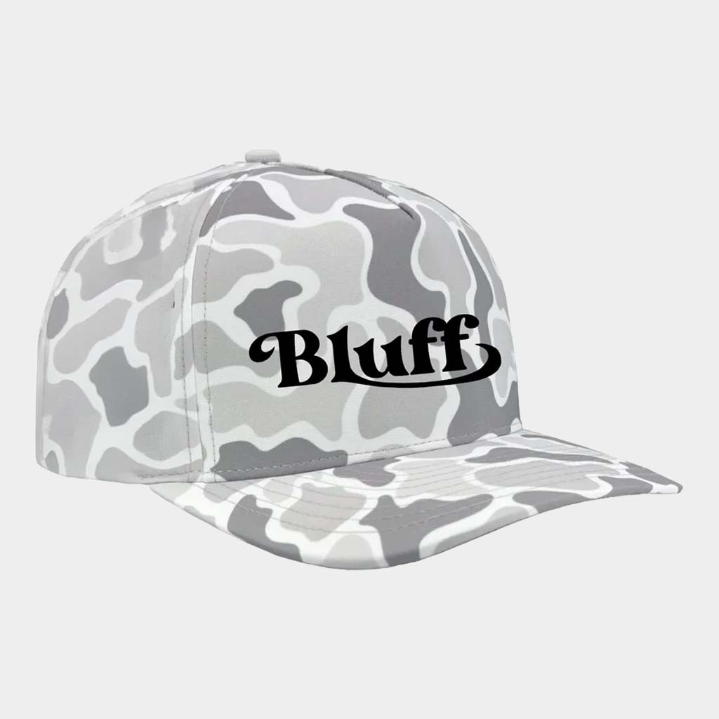 Got Bluff Merch White Camo Bluff Snapback Hat Embroidered Good Gifts For Son In Law