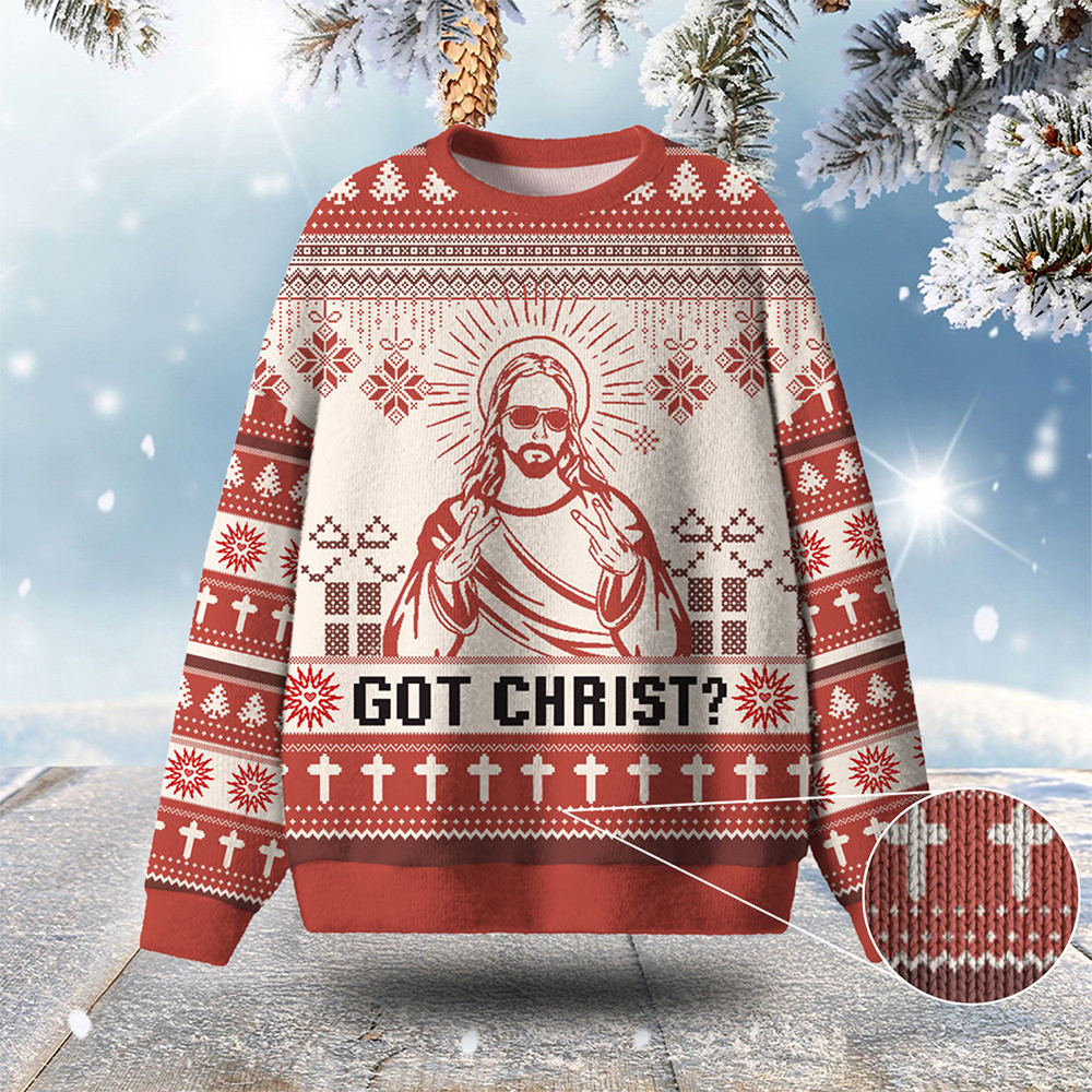 Got Christ Ugly Christmas Sweater Jesus Apparel Xmas Clothing Christian Christmas Gifts