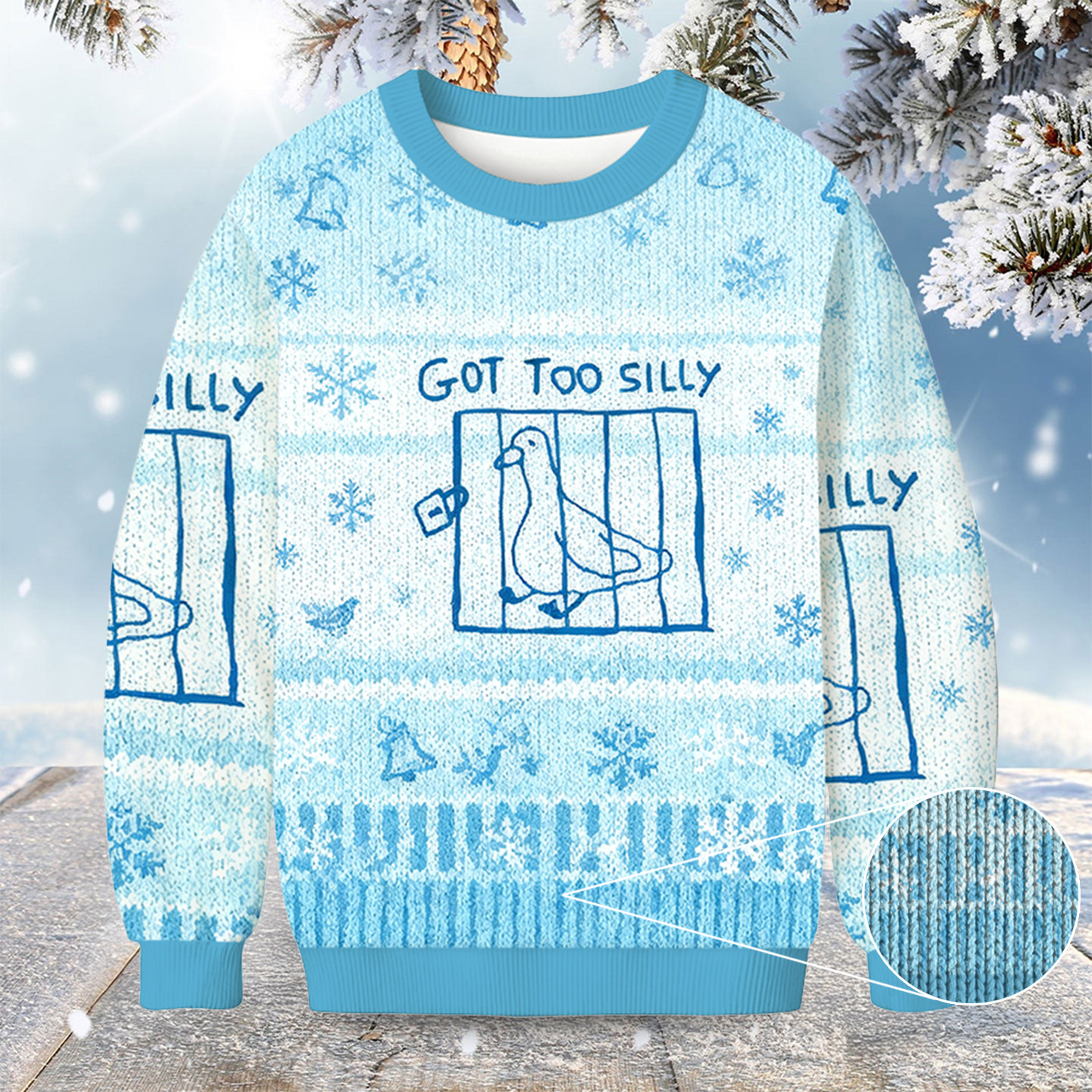 Got Too Silly Meme Christmas Ugly Sweater Holiday Clothing Christmas Gifts For Goose Lovers
