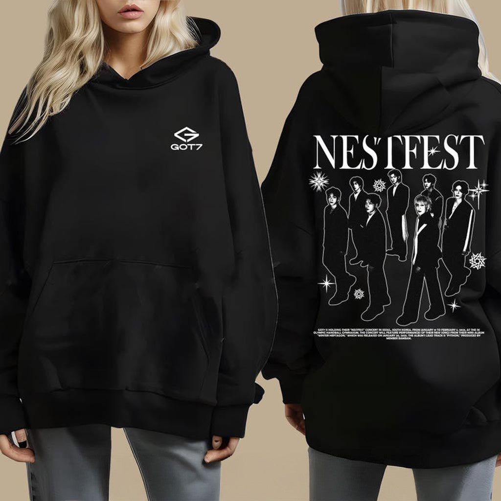 GOT7 Kpop Hoodie, Got7 Nestfest Concert Sweatshirt, 2025 Got7 Concert, Got7 Winter Heptagon GOT7 Kpop Hoodie, Got7 Nestfest Concert Sweatshirt, 2025 Got7 Concert, Got7 Winter Heptagon