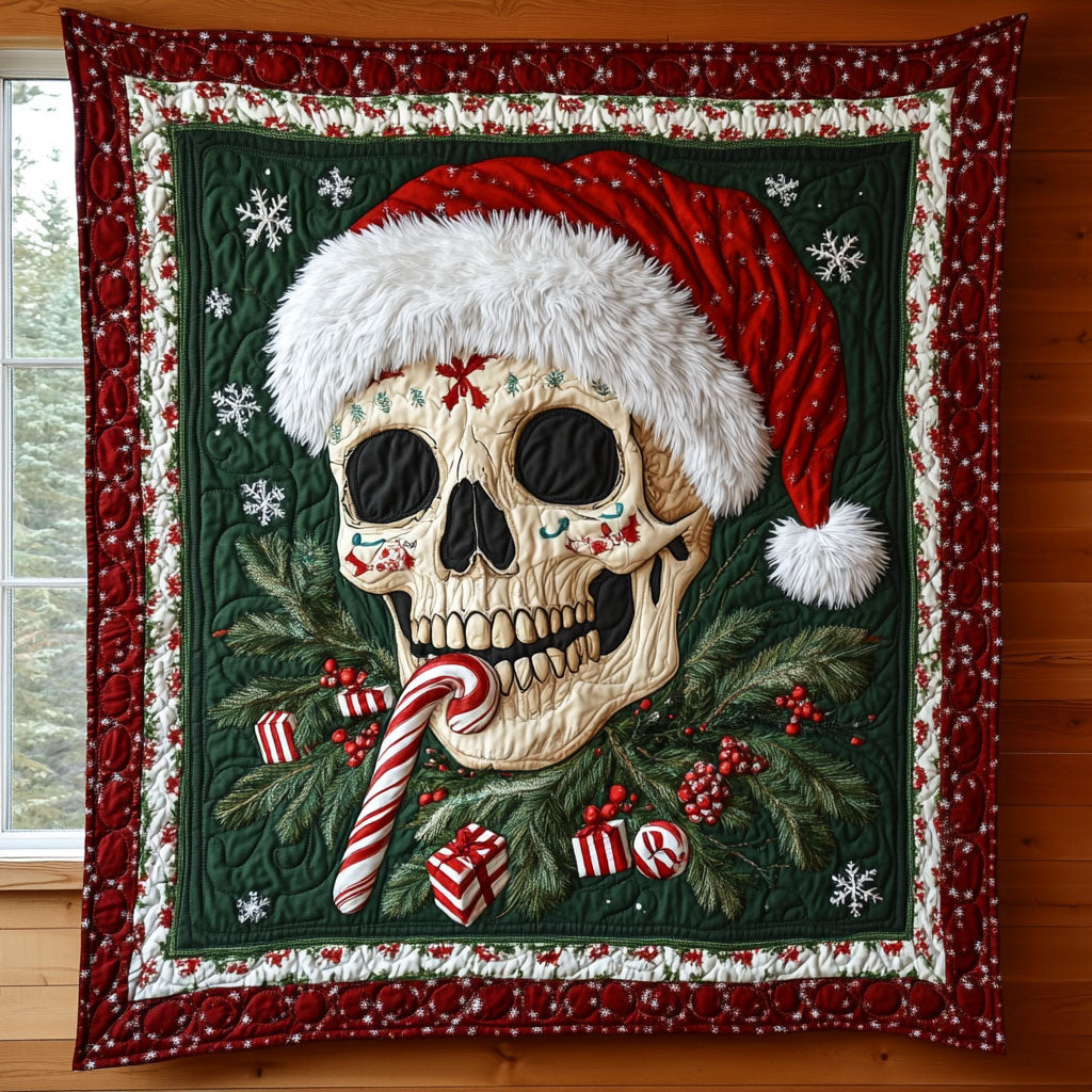 Gothic Cheer Quilt Blanket Queen Throws And Blankets Skull Gifts For Dad