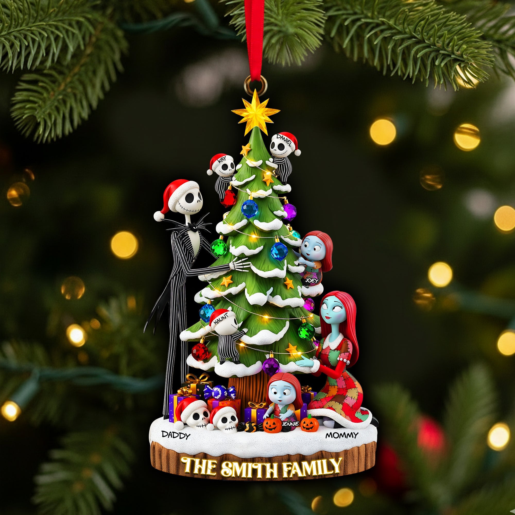 Gothic Christmas Family Ornament - Personalized Gifts For Family - Fun Holiday Ornament Gift Gothic Christmas Family Ornament - Personalized Gifts For Family - Fun Holiday Ornament Gift