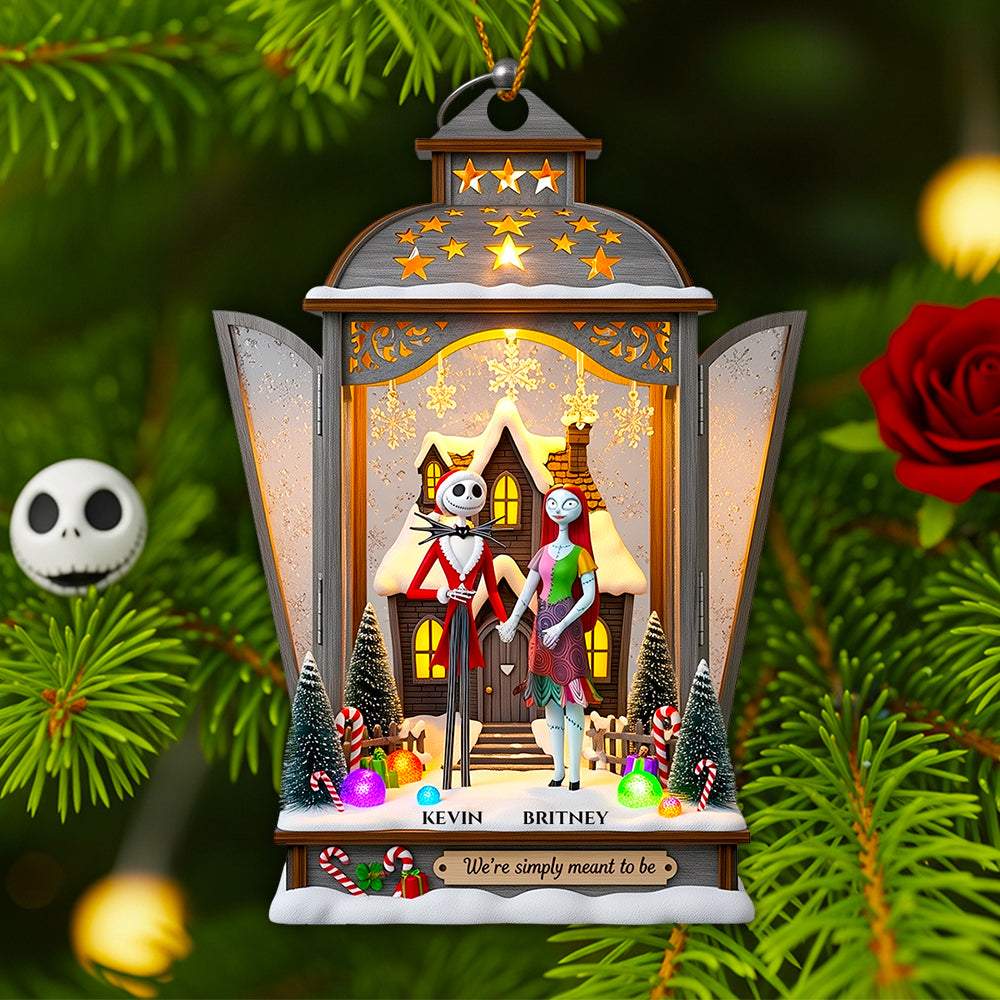 Gothic Christmas Lantern Ornament Personalized Gifts For Couple - Fun Holiday Ornament Gift