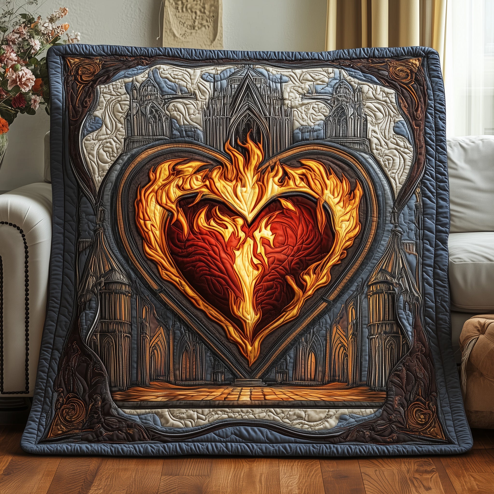 Gothic Heart Quilted Blanket Cute Bed BlanketIdeas For Mother In Law Christmas